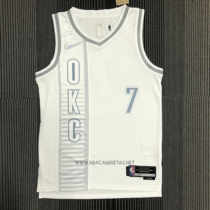 Camiseta Oklahoma City Thunder Carmelo Anthony NO 7 Ciudad 2021-22 Blanco